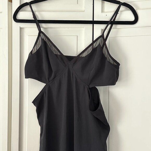 Satin Sleep Dress, Black, 8 - Picture 5 of 6